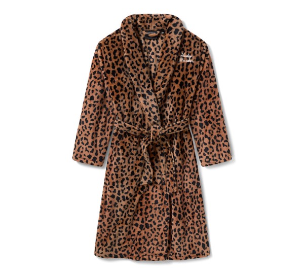 H-D PLUSH LEOPARD ROBE