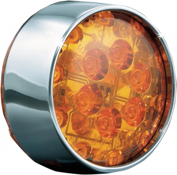 ECE-KONFORME LED-BLINKER-EINSÄTZE ORANGE/CHROM