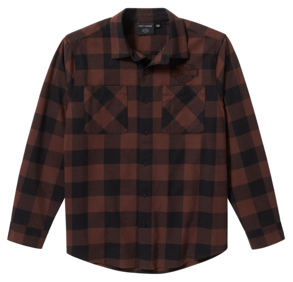 SHIRT WOVEN BLACK/BROWN