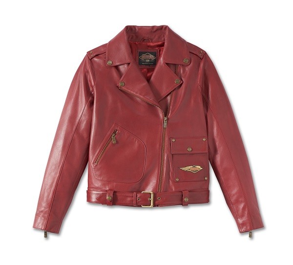 JACKET 120TH LEATHER DARK RED