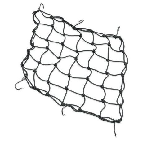 SCHWARZES GEPÄCKNETZ 18X18 INCH, 6 HACKEN