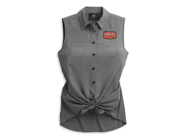 SHIRT TANK WOVEN GREY
