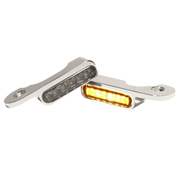 LED BLINKER VORNE ALUMINUM-CHROM