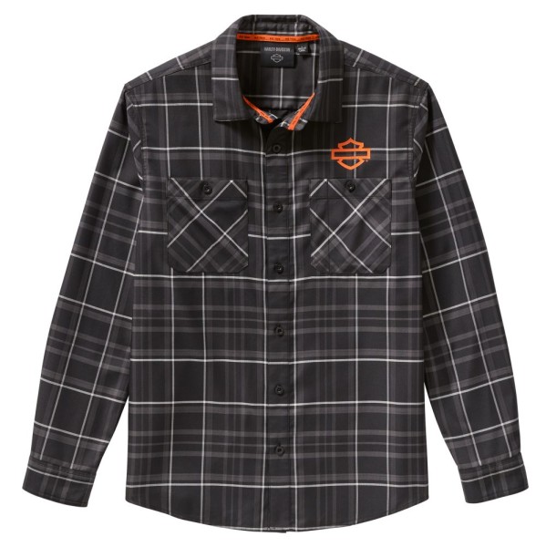 SHIRT WOVEN BLACK/OFF WHITE