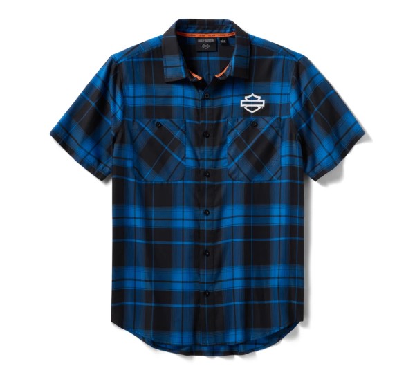 SHIRT WOVEN BLUE/BLACK