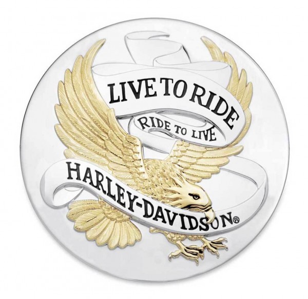 „LIVE TO RIDE“ LOGO MEDAILLON